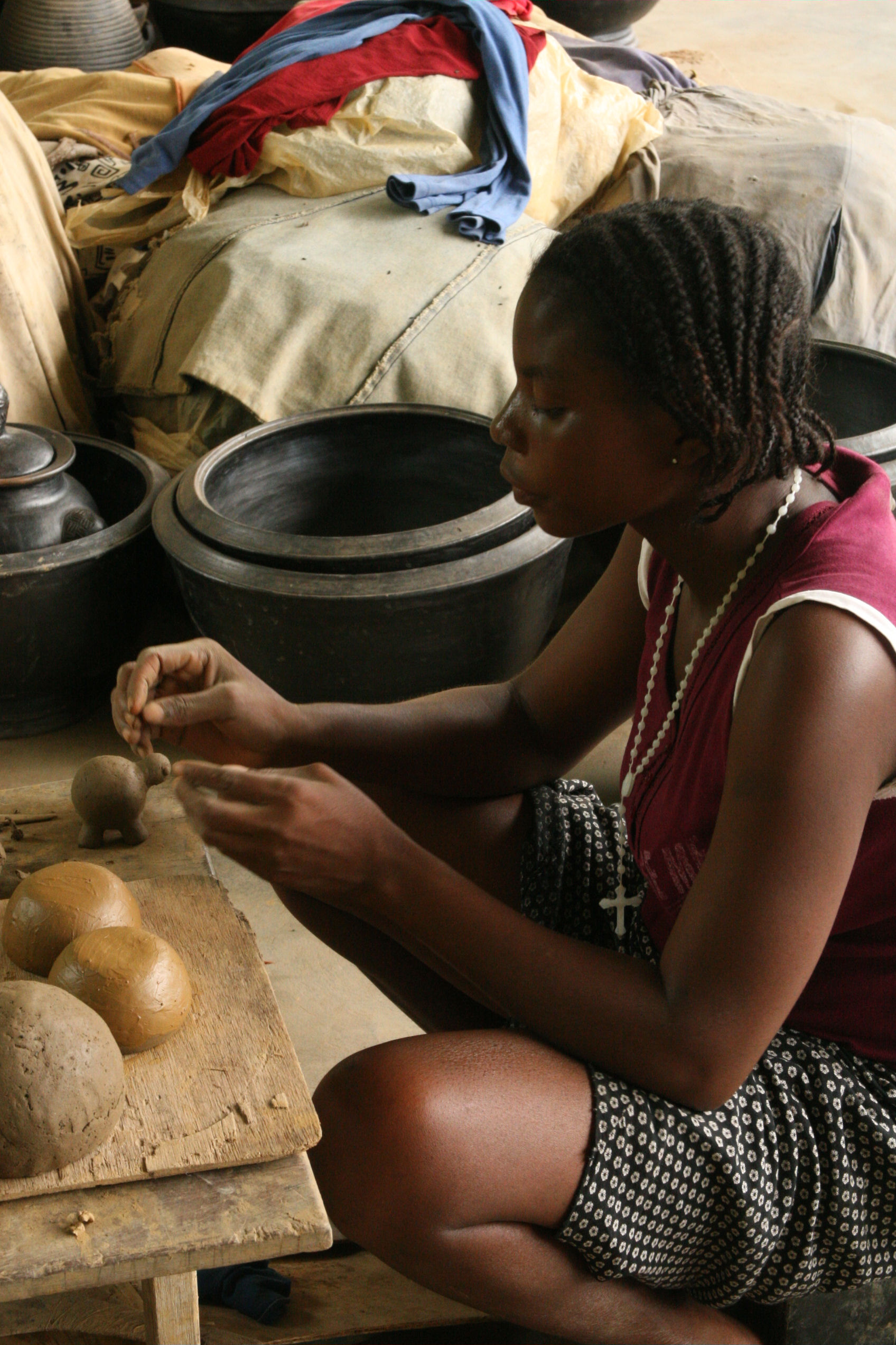 Creative Women at the Kpando Pottery Fesi Shed by Peta Hall